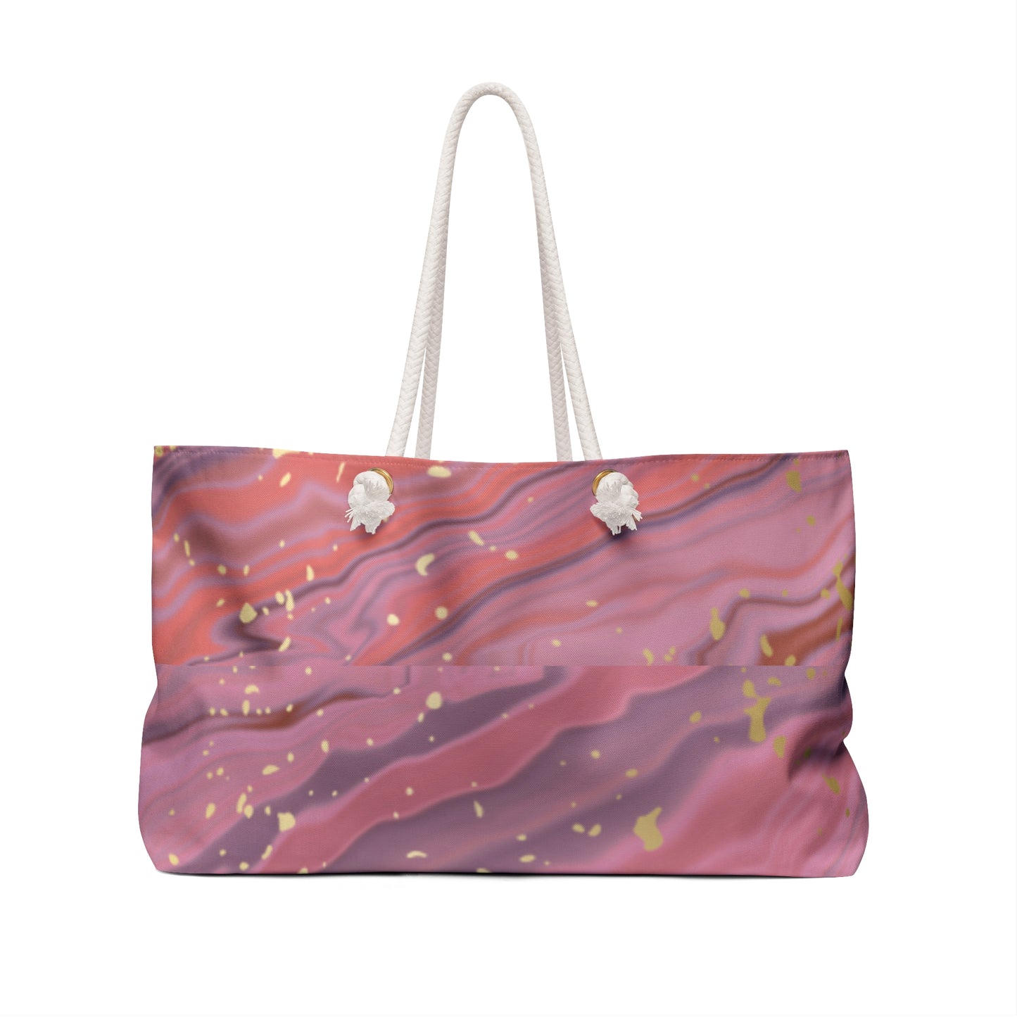 Love & Boldness Weekender Bag - Stylish Pink Marble Travel Tote