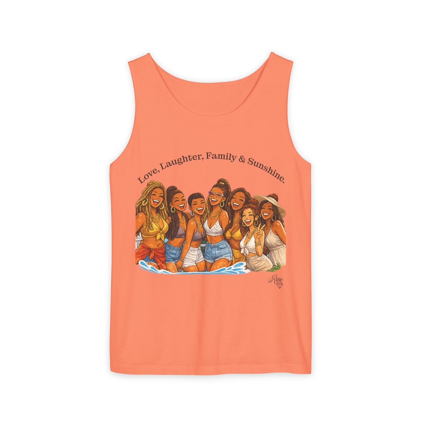 Love, Laughter, Family & Sunshine Tank Top — Women’s Group Summer Graphic Tank