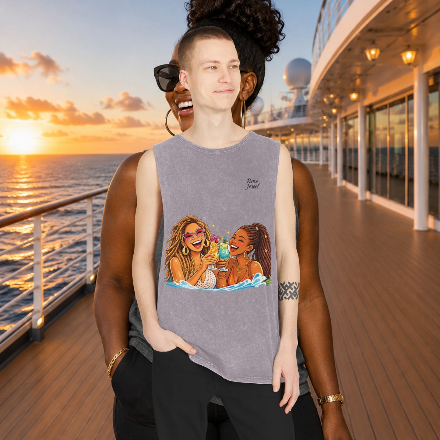 Sail & Slay Tank Top | Friends Drinking Graphic