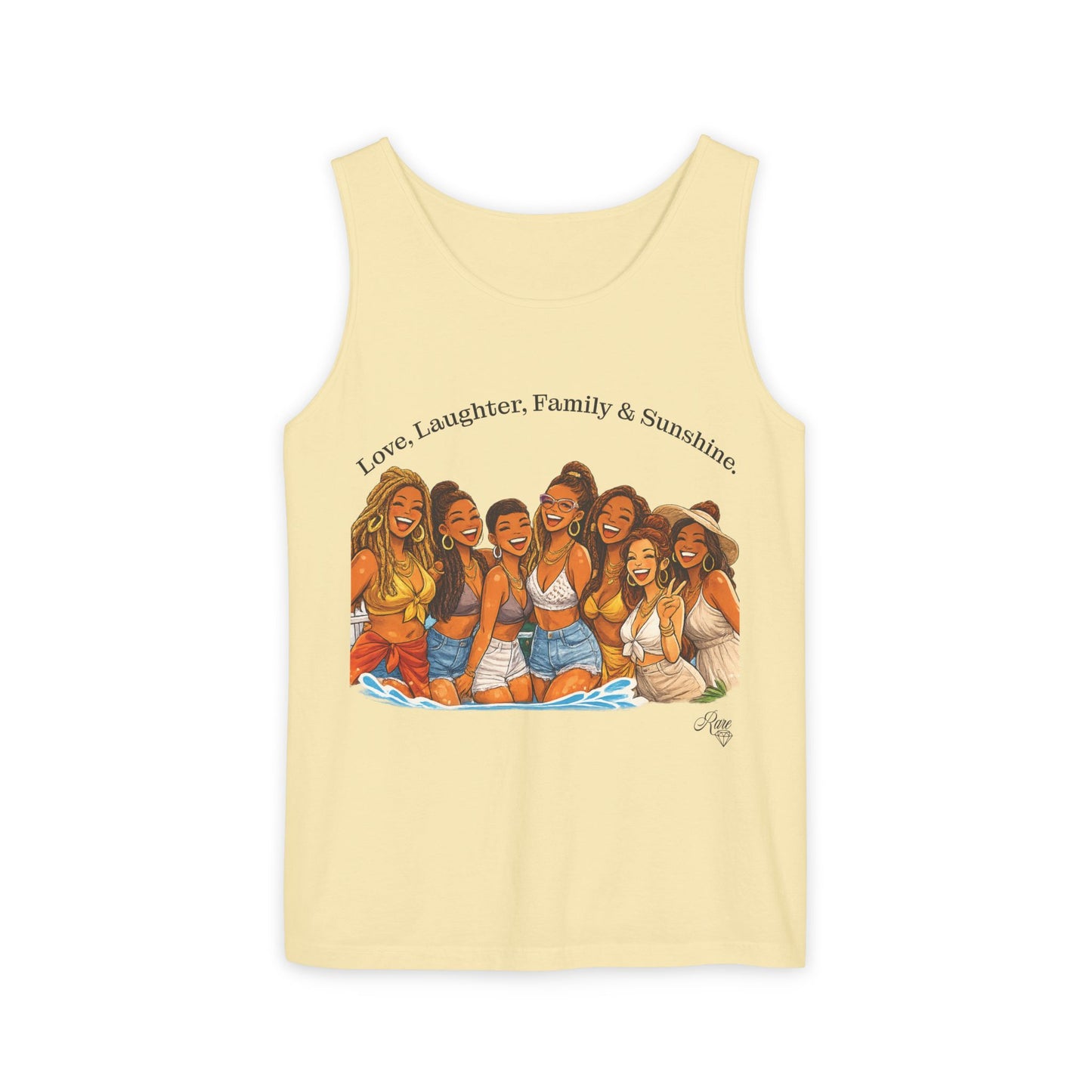 Love, Laughter, Family & Sunshine Tank Top — Women’s Group Summer Graphic Tank