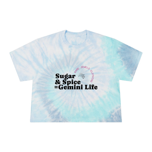 Chic Women's Tie-Dye Crop Tee | Fun Gift for Geminis, Stylish Summer Top, Trendy Tie-Dye Shirt, Casual Outfits, Unique Birthday Gift
