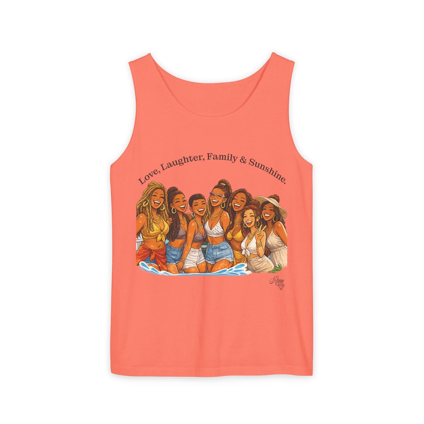 Love, Laughter, Family & Sunshine Tank Top — Women’s Group Summer Graphic Tank