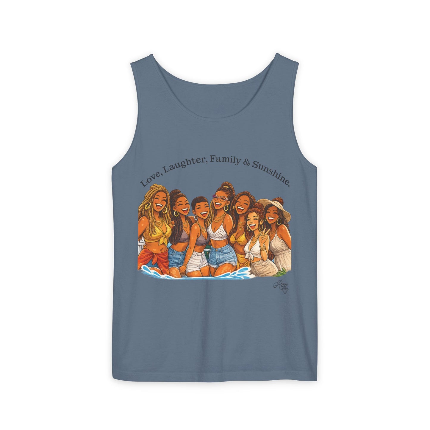 Love, Laughter, Family & Sunshine Tank Top — Women’s Group Summer Graphic Tank