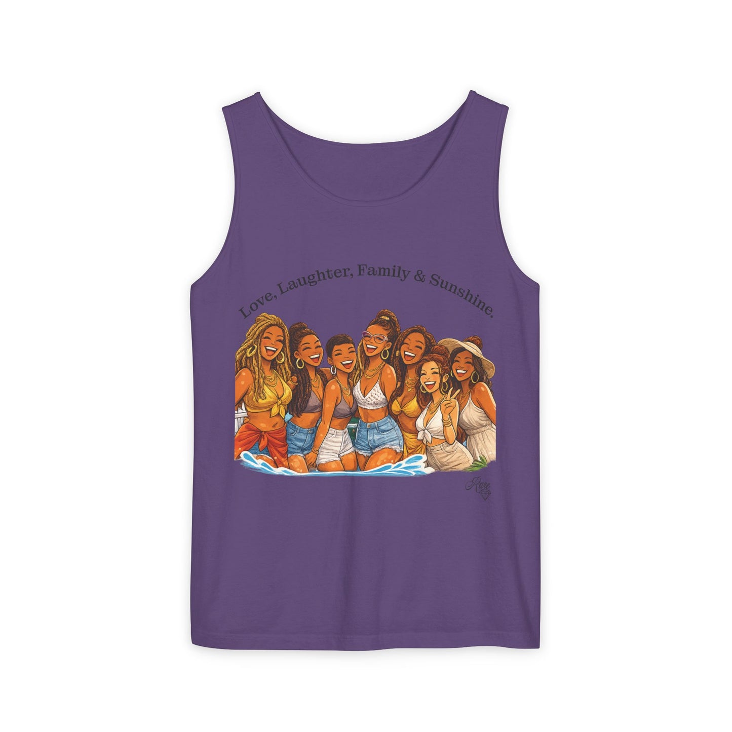 Love, Laughter, Family & Sunshine Tank Top — Women’s Group Summer Graphic Tank