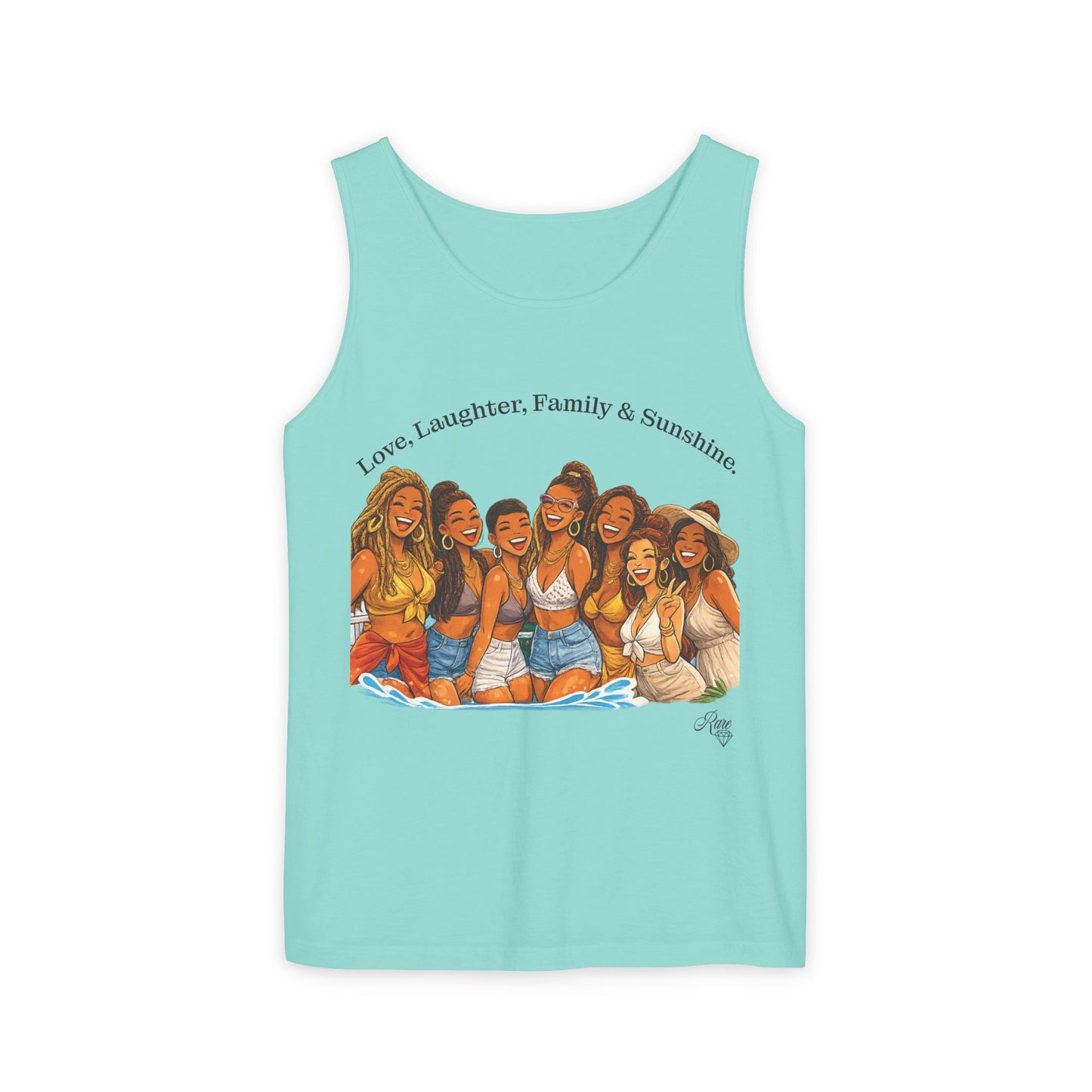 Love, Laughter, Family & Sunshine Tank Top — Women’s Group Summer Graphic Tank