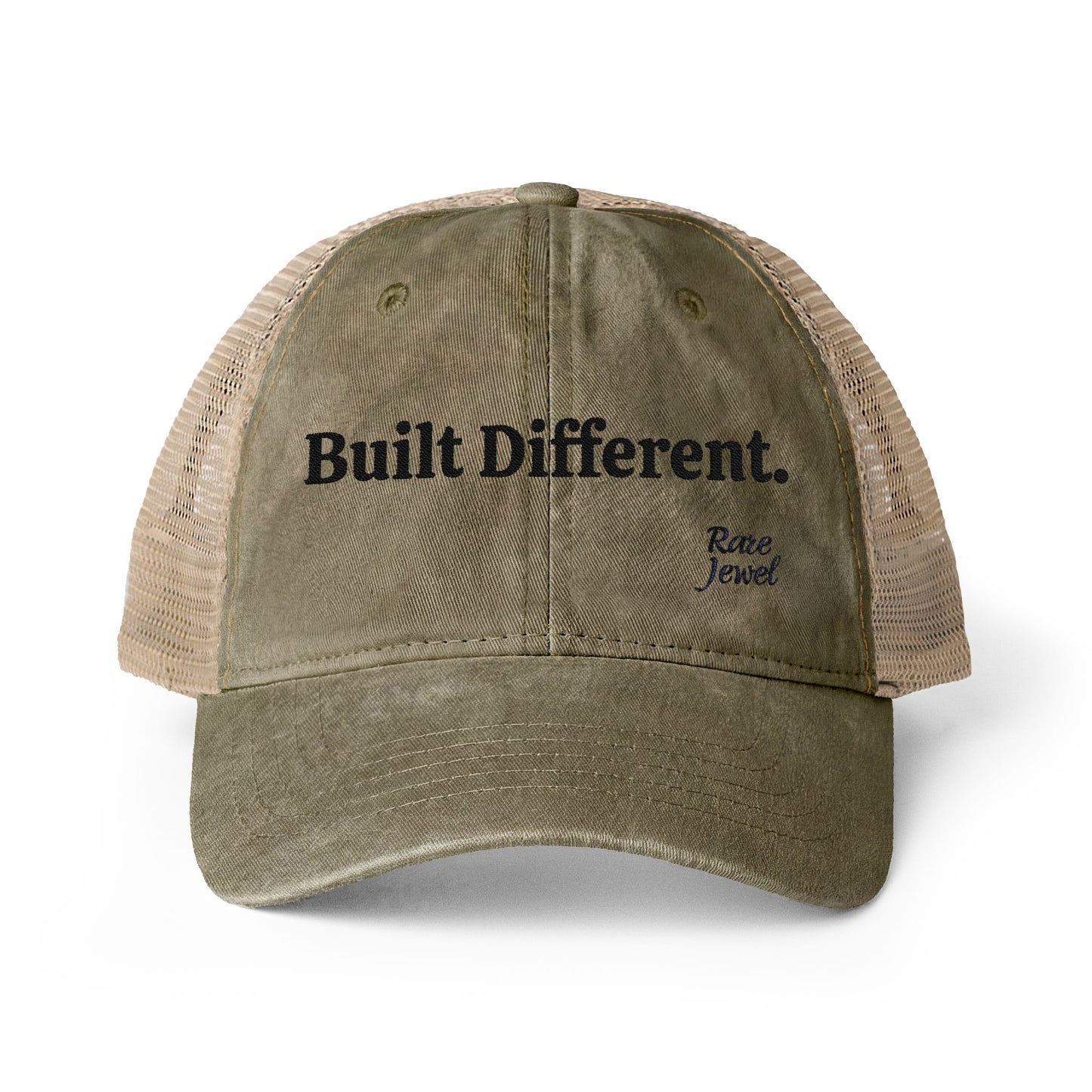 Built Different Women's Washed Mesh-Back Cap
