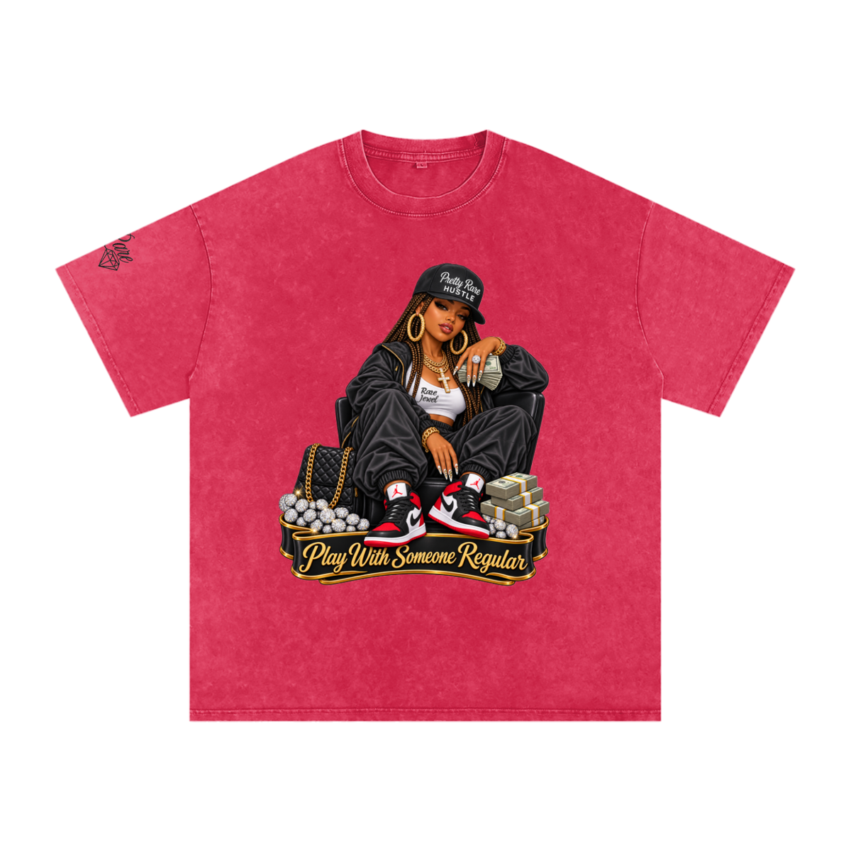 Regular Aint Me Snow Washed Oversized Cotton T-Shirt