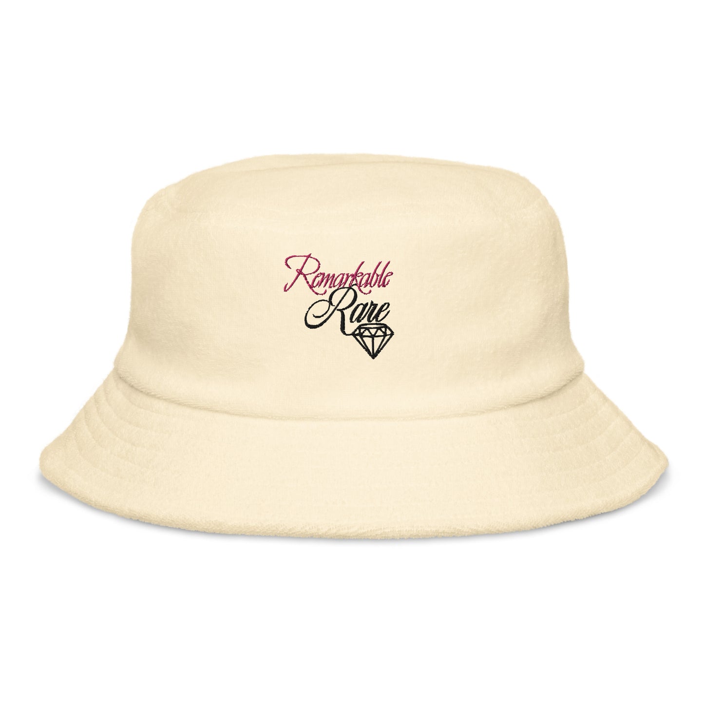 Unstructured terry cloth bucket hat