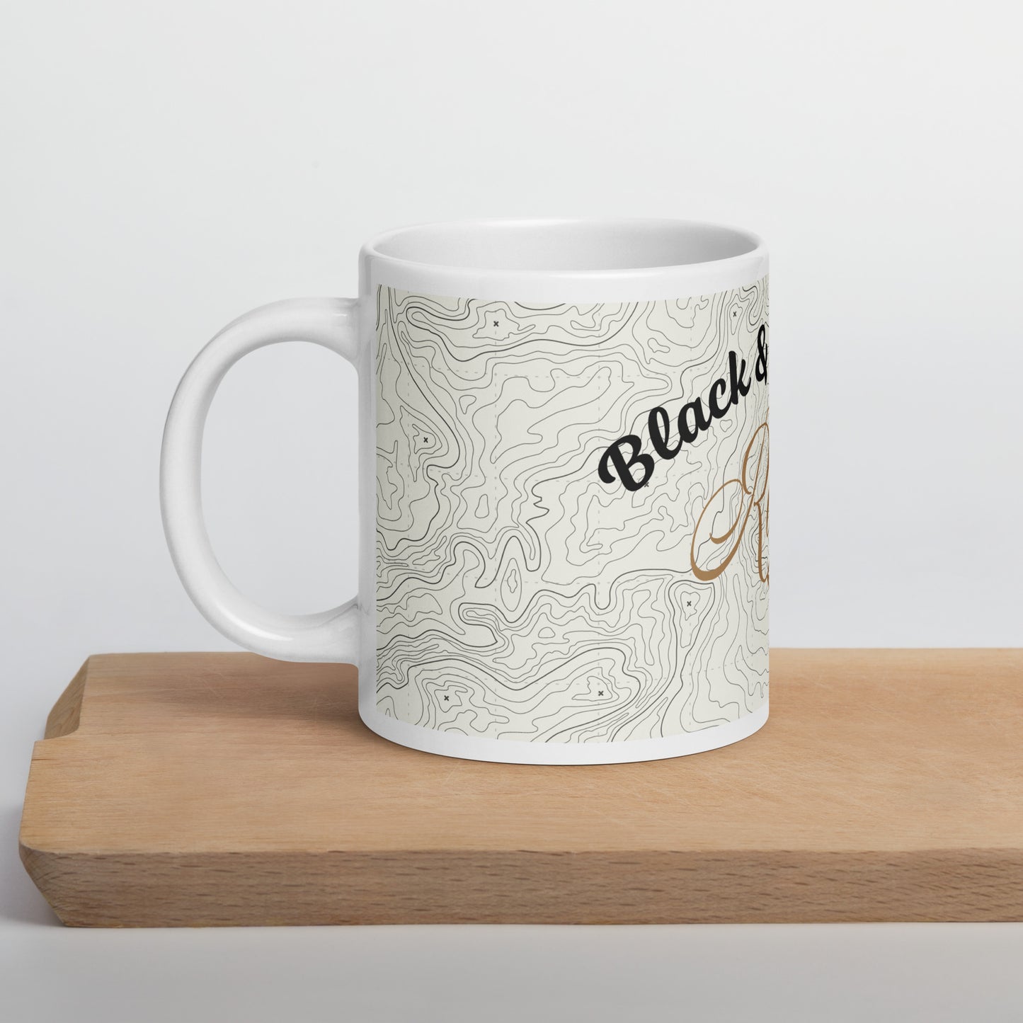 White glossy mug