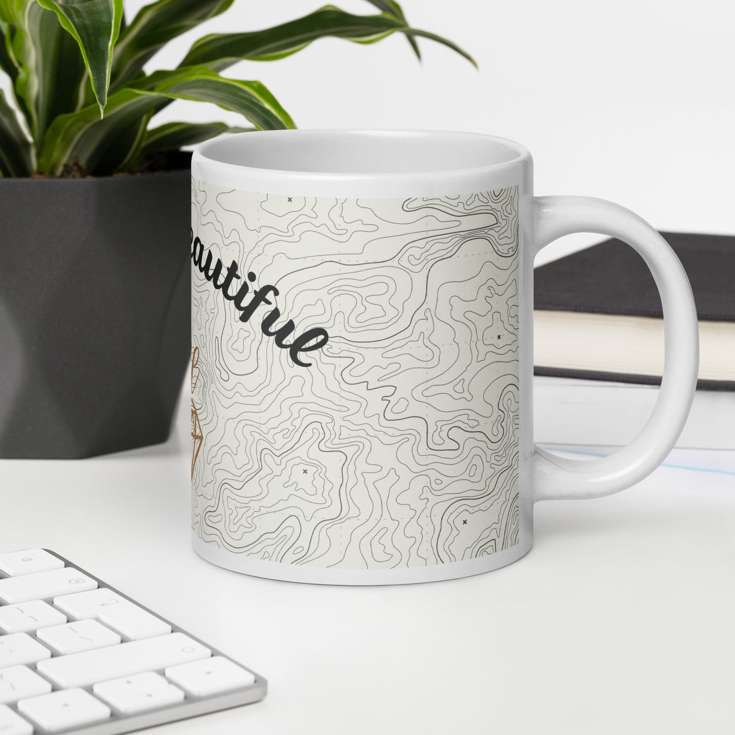 White glossy mug
